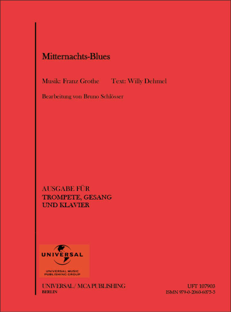 Mitternachtsblues für Trompete, Gesang und Klavier